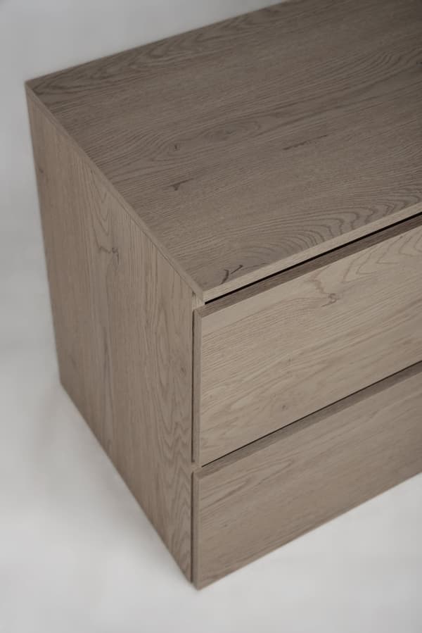 Badrumsskåp, mörk ek, 100 x 57 x 46 cm
