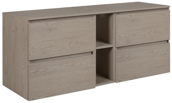 Kylpyhuonekaappi, tumma tammi, 140 x 57 x 46 cm
