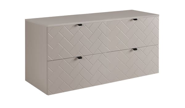Badezimmer-Hängeschrank mit Platte, Kaschmir, 120 x 57 x 46 cm