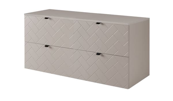 Badezimmer-Hängeschrank mit Platte, Kaschmir, 120 x 57 x 46 cm