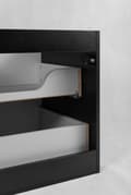 Miniatyrbillede 3 af 5: Badezimmer-Hängeschrank unter dem Waschbecken, schwarz, 140 x 57 x 46 cm