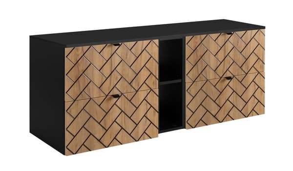 Kylpyhuoneen riippukaappi työtasolla, craft, 140 x 57 x 46 cm