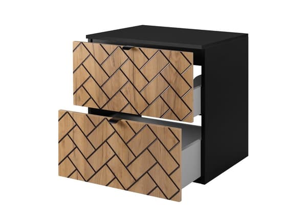 Badezimmer-Hängeschrank mit Arbeitsplatte, Handwerk, 60 x 57 x 46 cm