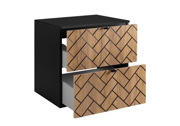 Badezimmer-Hängeschrank mit Arbeitsplatte, Handwerk, 60 x 57 x 46 cm