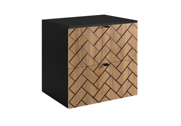 Badezimmer-Hängeschrank mit Arbeitsplatte, Handwerk, 60 x 57 x 46 cm