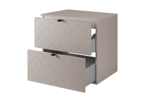 Badezimmer-Hängeschrank mit Platte, Kaschmir, 60 x 57 x 46 cm