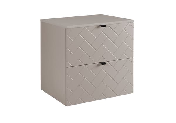 Badezimmer-Hängeschrank mit Platte, Kaschmir, 60 x 57 x 46 cm