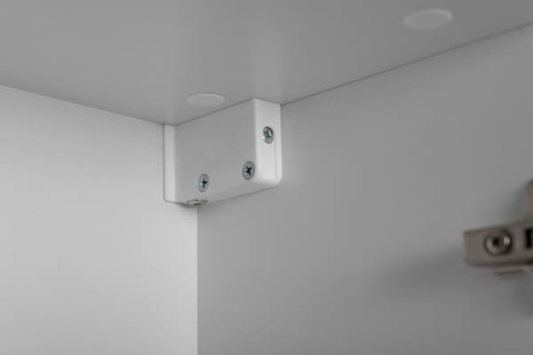 Badezimmer-Wandschrank unter dem Waschbecken, weiß, 80 x 57 x 46 cm