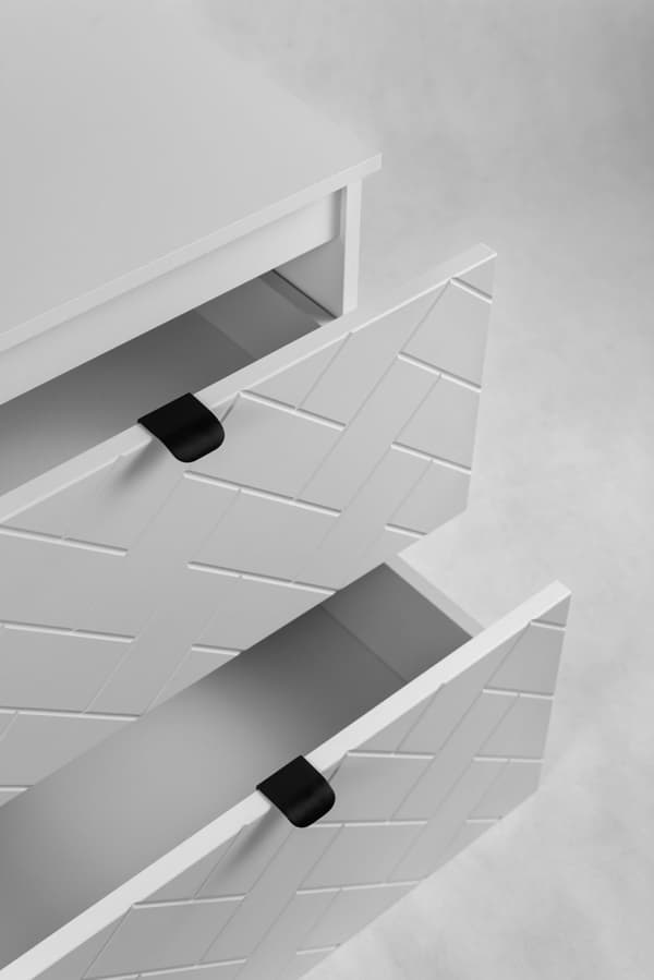 Badezimmer-Wandschrank unter dem Waschbecken, weiß, 80 x 57 x 46 cm