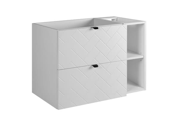 Badezimmer-Wandschrank unter dem Waschbecken, weiß, 80 x 57 x 46 cm