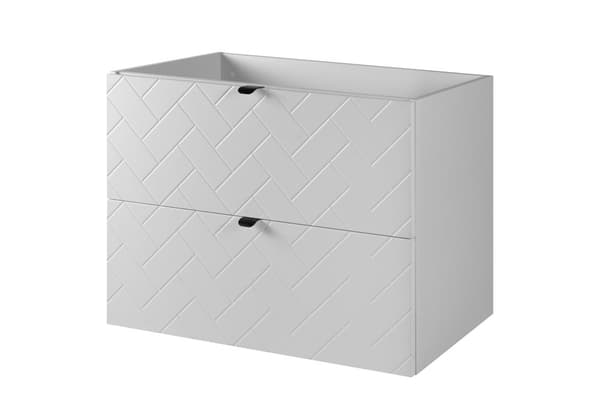 Badrumsväggskåp under tvättställ, vit, 80 x 57 x 46 cm