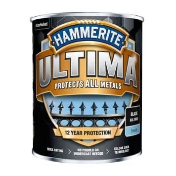 Hammerite Ultima Metalmaling - Sort - RAL 9005 - 750 ml.