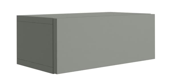 Upphängt sängskåp med låda – slät front – aloe grön, 40 x 20 x 16 cm