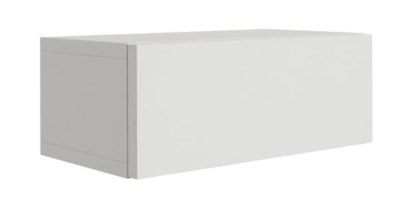 Upphängt sängskåp med låda – Slät front – Vit, 40 x 20 x 16 cm