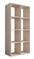 Miniatyrbild 2 av 8: Bokhylla med 6 fack – Cashmere – 147 × 74 × 30 cm, vertikalt och horisontellt