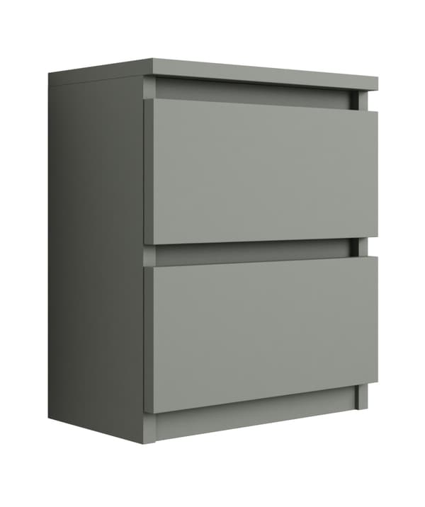 Stående sängskåp med 2 lådor – 45 × 36 × 36 cm – aloe grön
