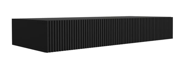 Riippuva pukeutumispöytä laatikoilla, uurrettu edessä - Musta, 100 x 40 x 16 cm