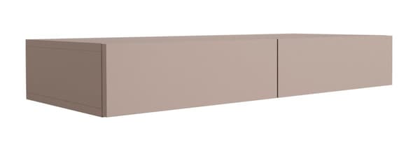 Hängande toalettbord med lådor, slät front - karamellbrun, 100 x 40 x 16 cm