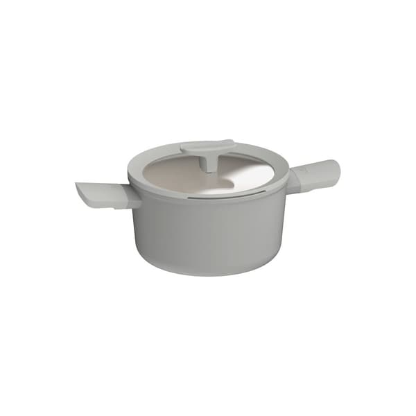 BergHOFF 20 cm Kastrull med Lock - Balance Moonmist med Skedstd Lock & tervunnet Aluminiumkropp