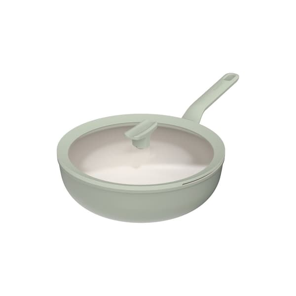 BergHOFF 28 cm Wok med lock - Balance Sage med non-stick-belggning, lock med skedstd och sil