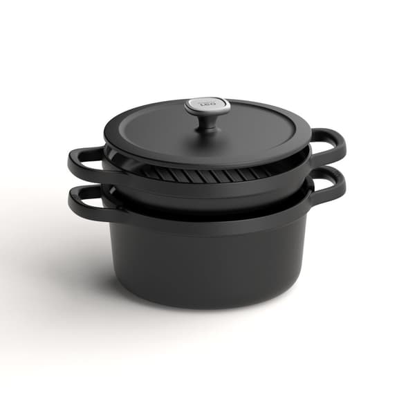 BergHOFF 26 cm stbejernsgryde - Graphite-serien med overrislingslg til langsom madlavning