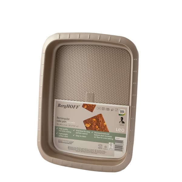 BergHOFF Rektangulr Kageform - Balance Serien 34x25,5 cm med Non-Stick Belgning og Portionsgitterlinjer