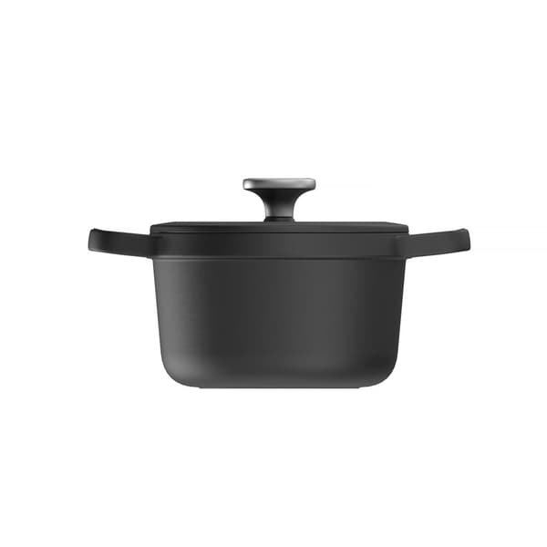 BergHOFF 20 cm Gryde med Lg - Grafit Stbejern med selg til Langsom Madlavning