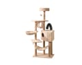 Pikkukuva 1 / 9: LIVIT Premium kissatalo raapimispuulla, beige, 40x60x150 cm