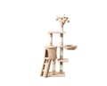 Miniatyrbillede 1 af 6: LIVIT Premium Kattehus med Kradsetræ, Beige, 34x48x138 cm