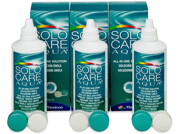 SoloCare Aqua linsvätska 3 x 360 ml
