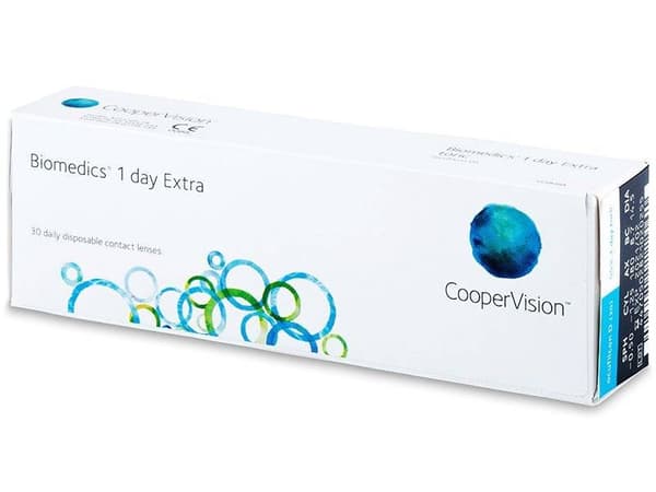 Biomedics 1 Day Extra (30 linser)Styrka: -7.50, Baskurva: 8.60, Diameter: 14.20
