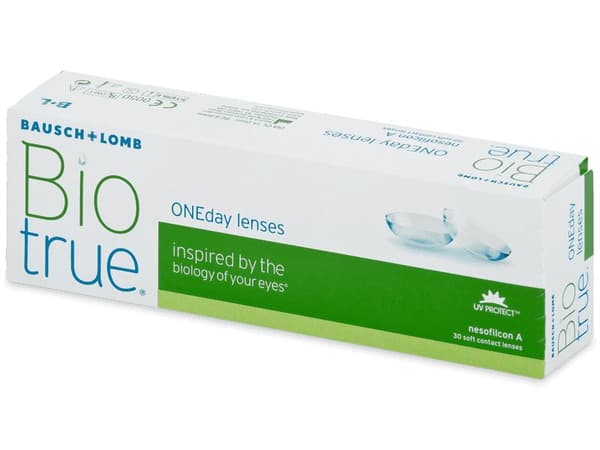 Biotrue ONEday (30 kpl) Voimakkuus: -6.00, Kaarevuus: 8.60, Halkaisija: 14.20
