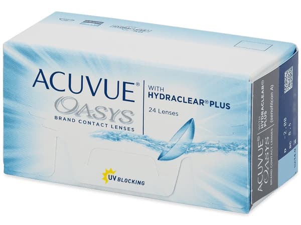 Acuvue Oasys (24 linser)Styrka: +2.25, Baskurva: 8.80, Diameter: 14.00