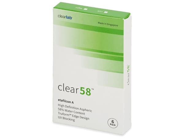Clear 58 (6 linser)Styrka: -3.50, Baskurva: 8.70, Diameter: 14.00