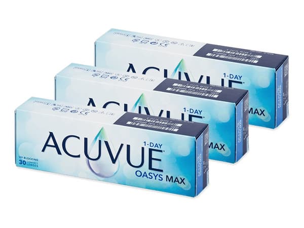 Acuvue Oasys Max 1-Day (90 linser)Styrka: +3.00, Baskurva: 8.50, Diameter: 14.30