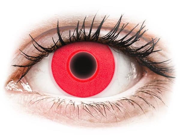 ColourVUE Crazy Glow - Red - utan styrka (2 linser)Styrka: 0.00, Baskurva: 8.60, Diameter: 14.00