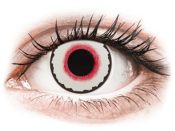 CRAZY LENS - Mad Clown - Endags dioptrisk (2 linser)Styrka: -2.50, Baskurva: 8.60, Diameter: 14.20