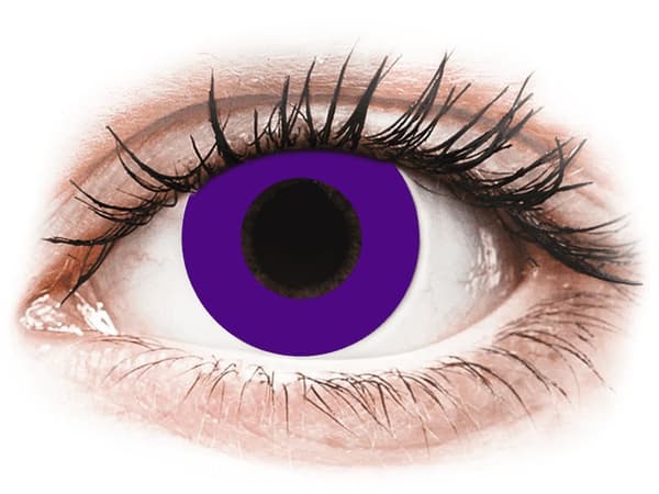 CRAZY LENS - Solid Violet - Endags dioptrisk (2 linser)Styrka: -6.50, Baskurva: 8.60, Diameter: 14.20