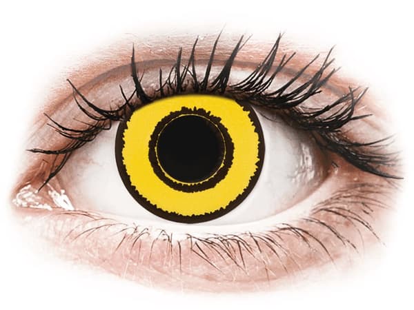CRAZY LENS - Yellow Twilight - Endags dioptrisk (2 linser) -1.00