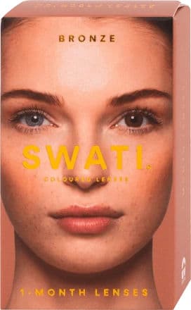 Swati® Coloured 1-Month Lenses Bronze 1 Pair