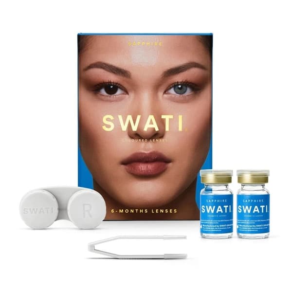 Swati® fargede 6-måneders linser Sapphire 1 par