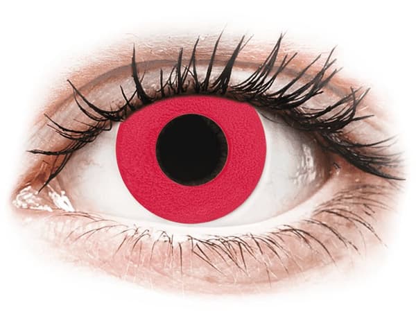 CRAZY LENS - Solid Red - Endags dioptrisk (2 linser)