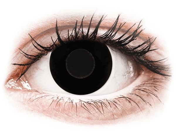 CRAZY LENS - Black Out - Endags icke-Dioptrisk (2 linser) 0.00