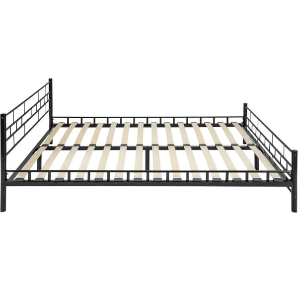 Sängram med ribbotten i modern design - 200 x 140 cm, svart