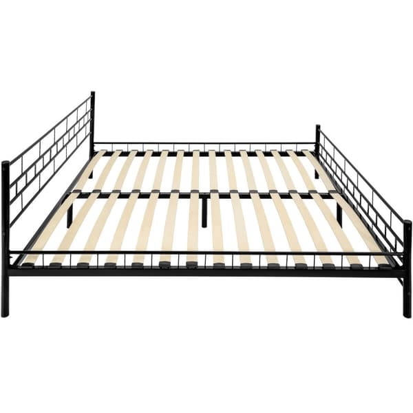 Sengeramme med lameller - 200 x 180 cm,sort