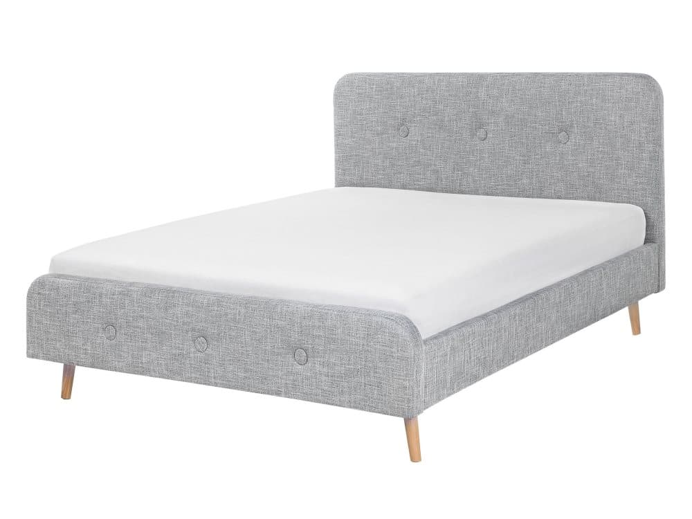 Dubbelsäng 140 x 200 cm ljusgrå RENNES
