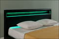 Miniatyrbild 5 av 6: Corium® Kontinentalsäng Helsingborg - konstläder - med LED-belysning - (140 x 200 cm) - svart