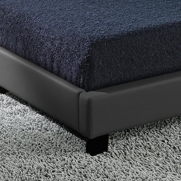 Corium® Kontinentalsäng Namsos - konstläder - med LED-belysning - (180 x 200 cm) - mörkgrå