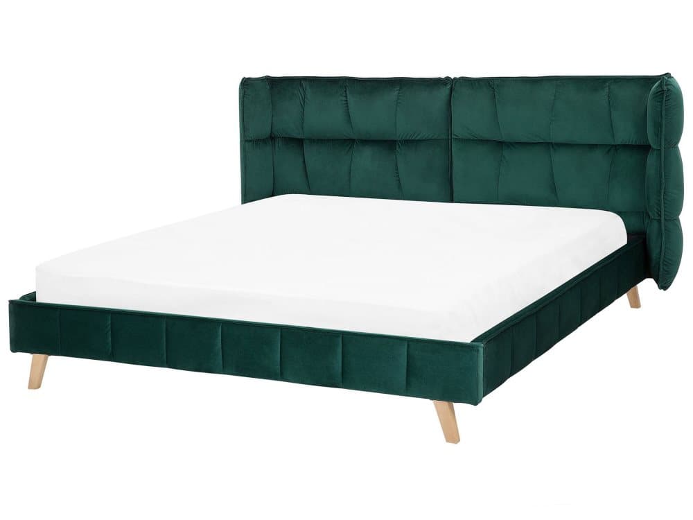 Säng 180 x 200 cm mörkgrön SENLIS