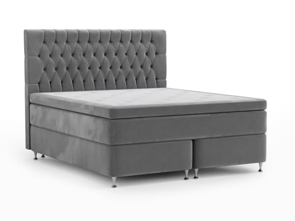 Bolmen Velvet Kontinentalsäng Sängpaket i sammet med Handquiltad Royal Classic gavel